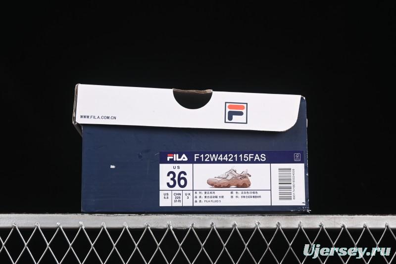 Fila Heritage Fluid Cat Paw 5.0 Retro Dad Shoes with Lace-Up Design - F12W442115FAS