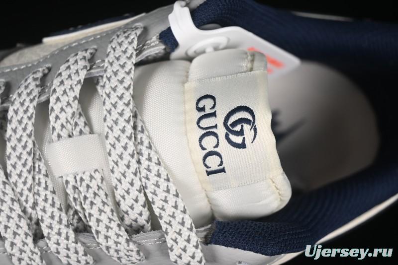 Nike Air Force 1 '07 Low Gucci Collaboration Grey Blue Swoosh Casual Sneakers - XS1958-543