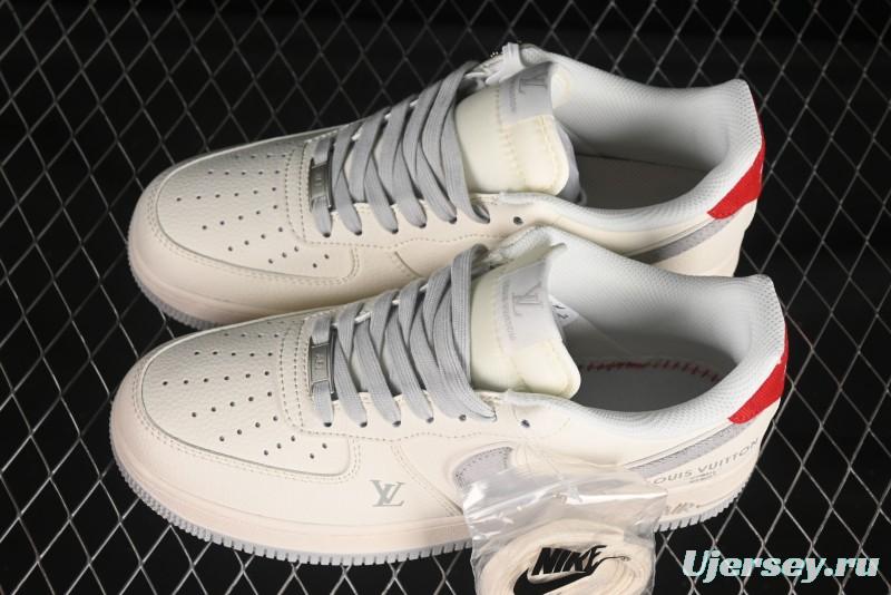 Nike Air Force 1 '07 Low LV Collaboration Grey Denim Swoosh Casual Sneakers - XX3168-135