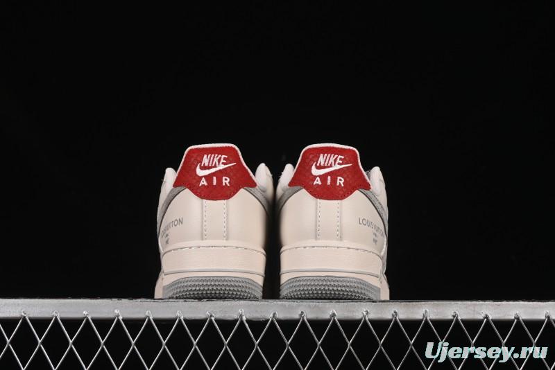 Nike Air Force 1 '07 Low LV Collaboration Beige Grey Snake Swoosh Casual Sneakers - XX3168-130