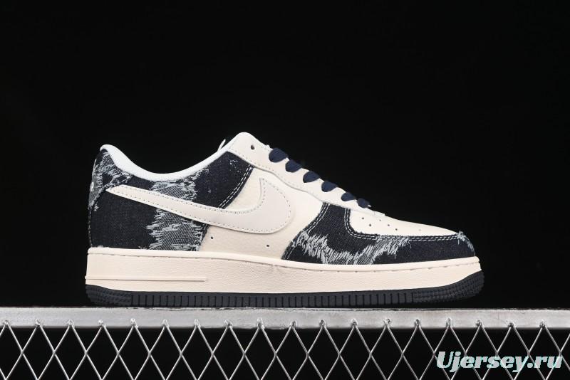 Nike Air Force 1 '07 Low Stussy Collaboration Retro Denim Casual Sneakers - XS1958-578