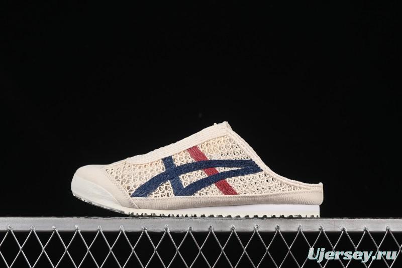Onitsuka Tiger Mexico 66 Sabot Slip-On Sneakers with Breathable Mesh Upper - 1183C123-100