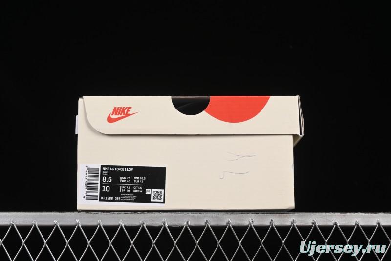 Nike Air Force 1'07 Low Gucci Collaboration Navy Blue Casual Sneakers - KK1988-085