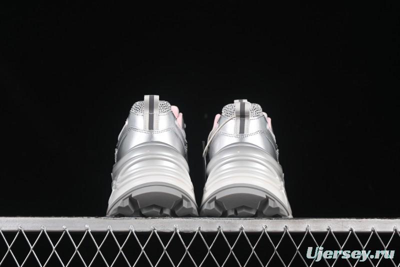 GG-CC 25ss New Platform Chunky Sneakers with 7CM Height Increase and Irregular Design - 668-2 Silver