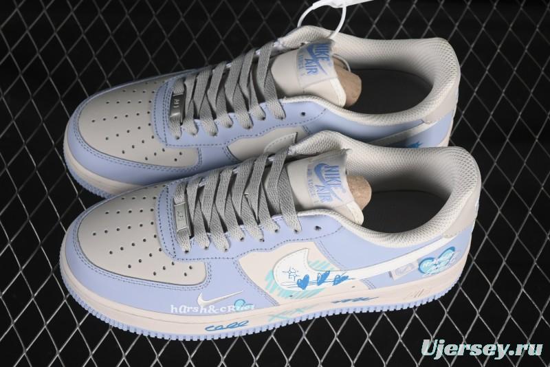 Nike Air Force 1'07 Low "Blue Star Love" 520 Series Limited Edition Casual Sneakers - DB3301-991
