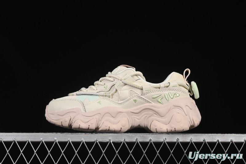 Fila Heritage Fluid Cat Paw 5.0 Vintage Dad Shoes with Lace-Up Design - F12W432101FAP