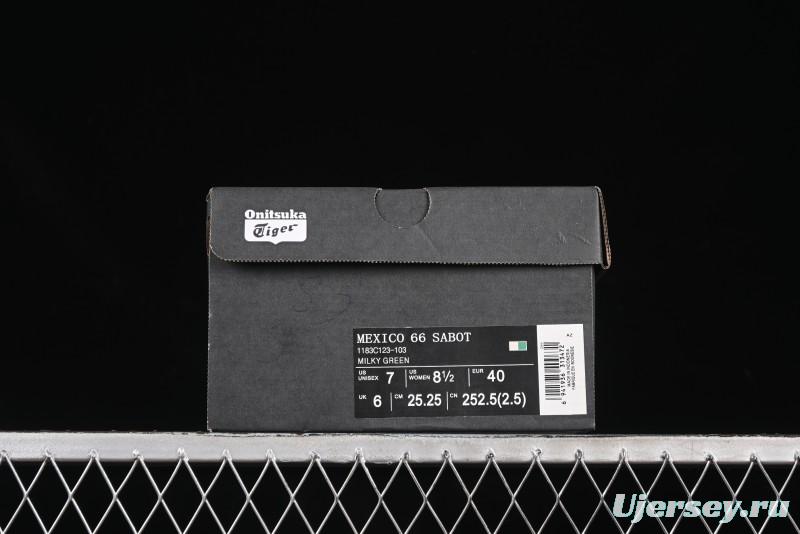 Onitsuka Tiger Mexico 66 Sabot Slip-On Sneakers with Breathable Mesh Upper - 1183C123-103