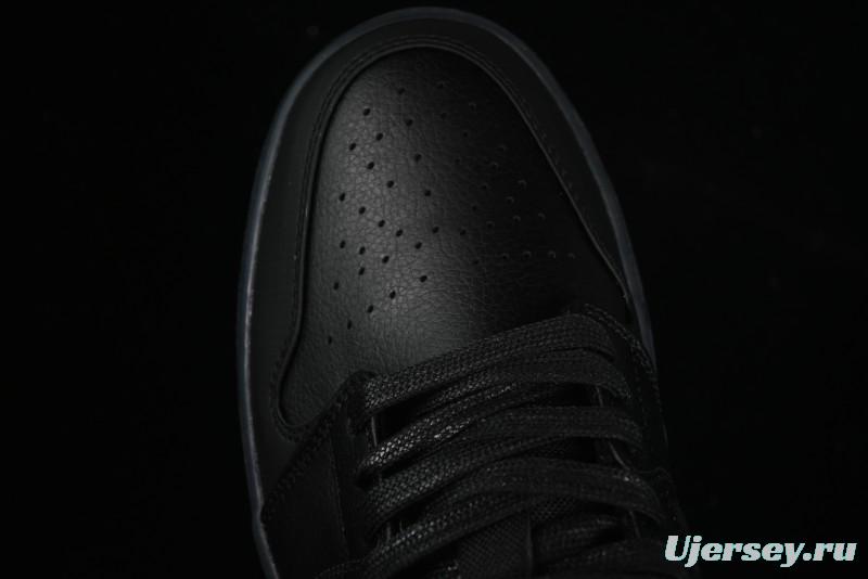 Nike Air Jordan 1 Low AJ1 Basketball Shoes Black White Canvas Leather Panel - HV5968-001