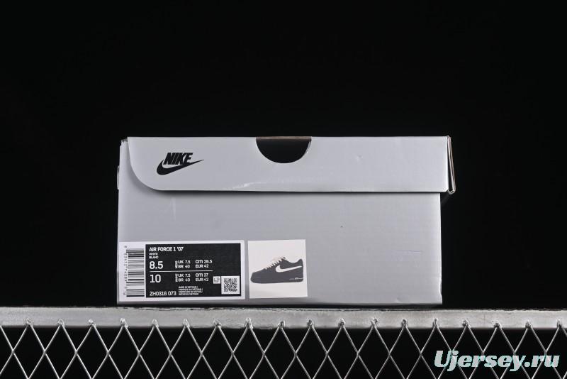 Nike Air Force 1 '07 Low Casual Sneakers in Black & White with Hemp Rope Detailing - ZH0316-073