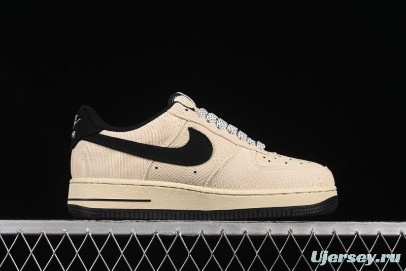 Nike Air Force 1 '07 Low Stussy Collaboration Hemp Low-Top Casual Sneakers - XX3168-153