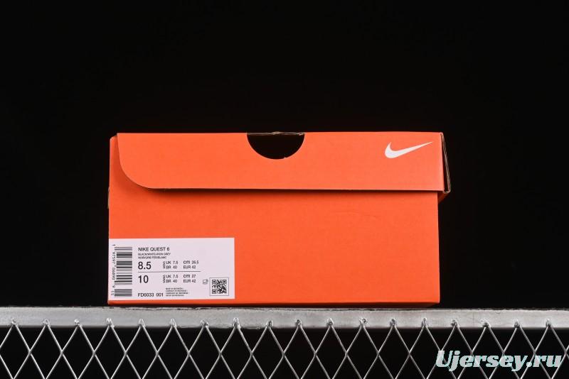 Nike Quest 6 Cushioned Lightweight Running Shoes - FD6033-001