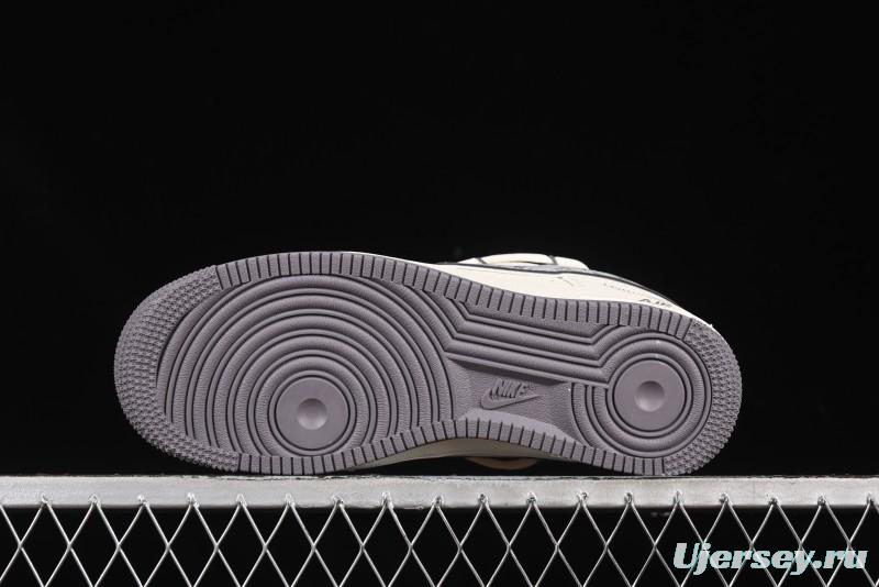 Nike Air Force 1 '07 Low LV Collaboration Grey Swoosh Drawstring Casual Sneakers - DM6868-067
