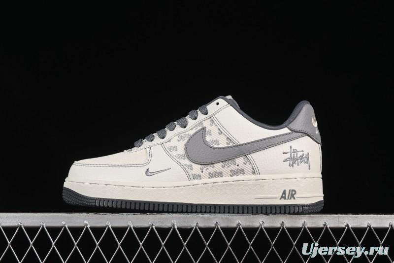 Nike Air Force 1'07 Low Stussy Collaboration Woven Fabric Low-Top Casual Sneakers - BZ6808-101