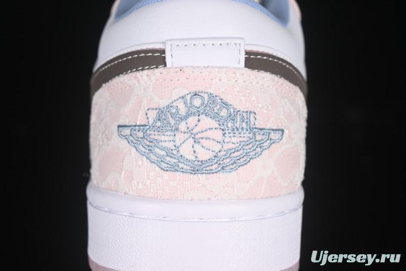 Nike Air Jordan 1 Low AJ1 Carving Pink Low-Top Casual Lifestyle Sneakers - IB8859-101