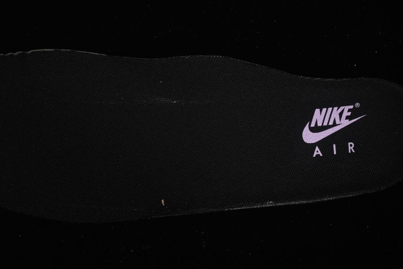 Nike Air Force 1'07 Low Casual Sneakers in Black with Purple Swoosh - HQ2037-001