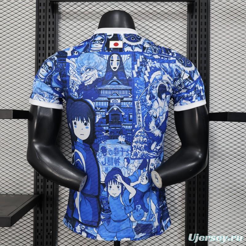 Player Version 2025 Japan Blue with Anime Characters Jersey