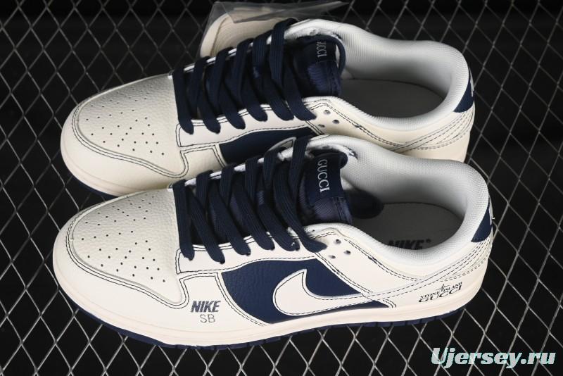 Nike SB Dunk Low Gucci Collaboration Anniversary Customized Low-Top Casual Skate Shoes - FC1688-227