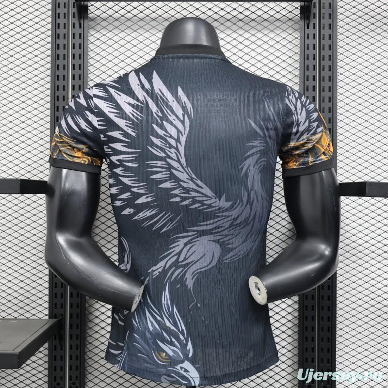 Player Version 25/26 Liverpool Dark Grey with Golden Phoenix Pattern Jersey