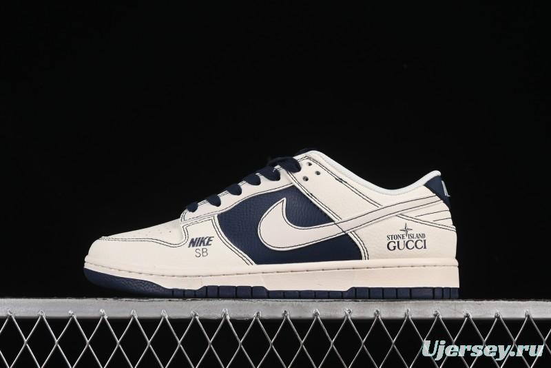 Nike SB Dunk Low Gucci Collaboration Anniversary Customized Low-Top Casual Skate Shoes - FC1688-227