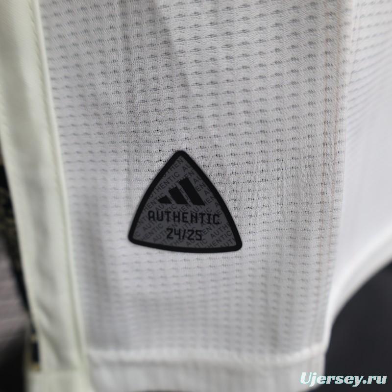 Player Version 2025 Algeria White with Islamic Geometric Pattern Jersey