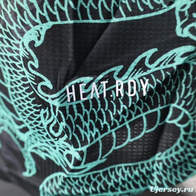 Player Version 2025 Algeria Black with Mint Green Dragon Pattern Jersey
