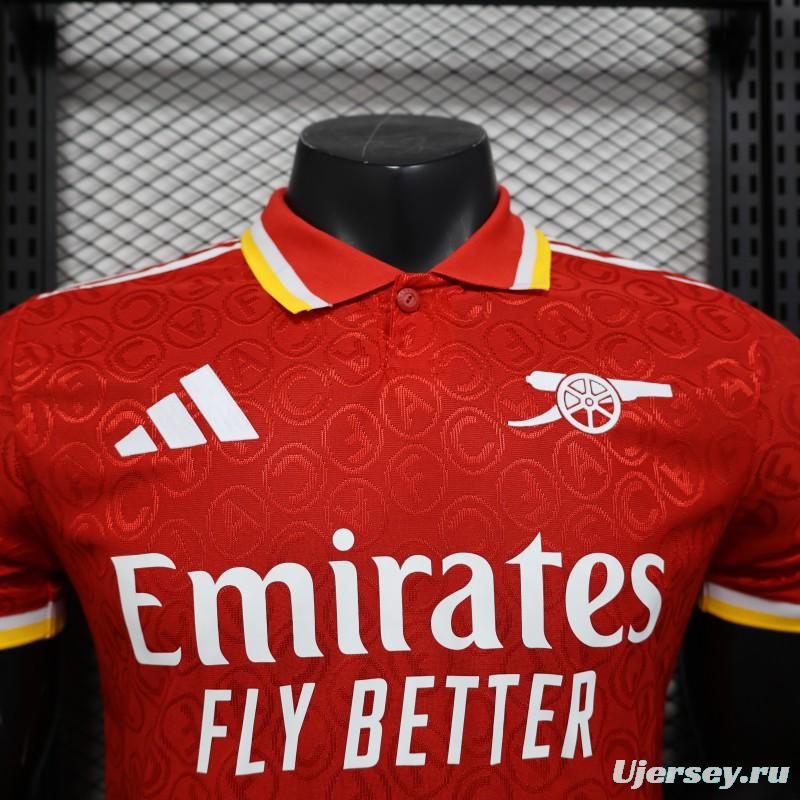 Player Version 25/26 Arsenal RED POLO Jersey