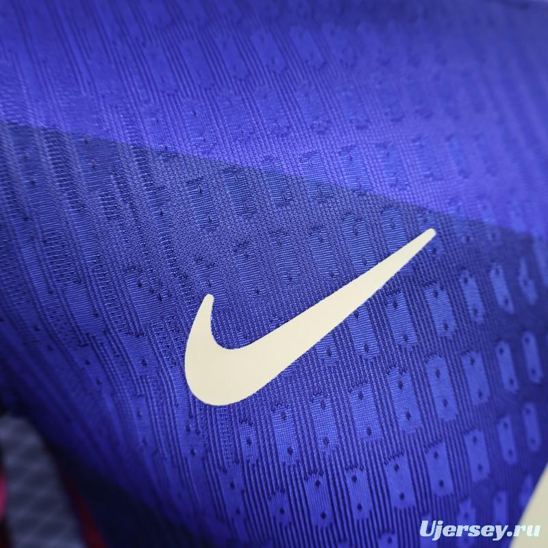 Player Version 25/26 FC Barcelona Blue with Red Diagonal Stripes Jersey