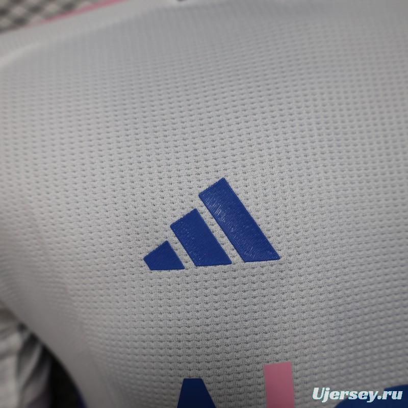 Player Version 2025 Algeria White-Pink with Country Map Design Jersey