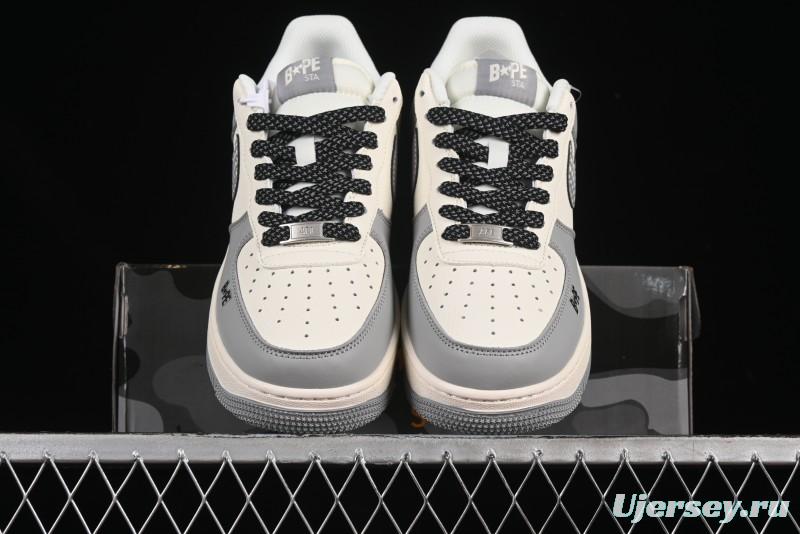 Nike Air Force 1'07 Low Bape Collaboration Beige Star Casual Sneakers - XS1958-571