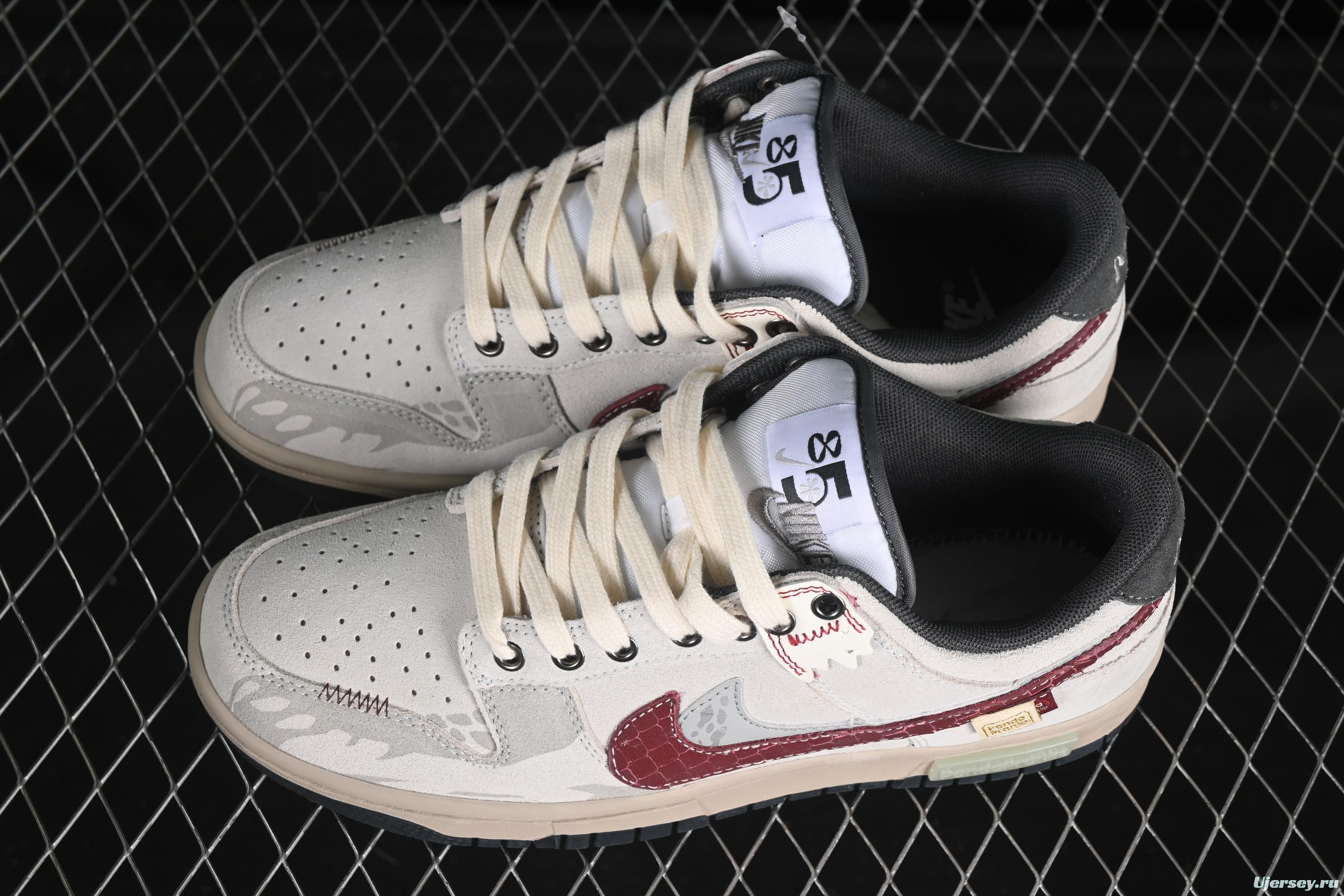 Nike Dunk Low Retro 'Double Swoosh' CNY Year of the Snake Panda Mischief Casual Sneakers - HV1800-101