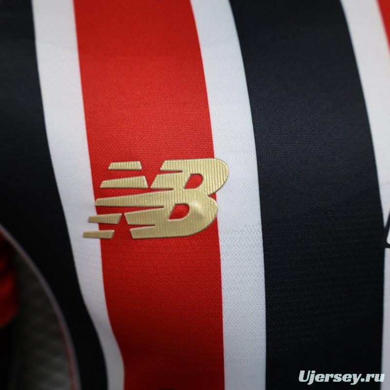 Player Version 25/26 Sao Paulo Home Jersey With Full Sponsors