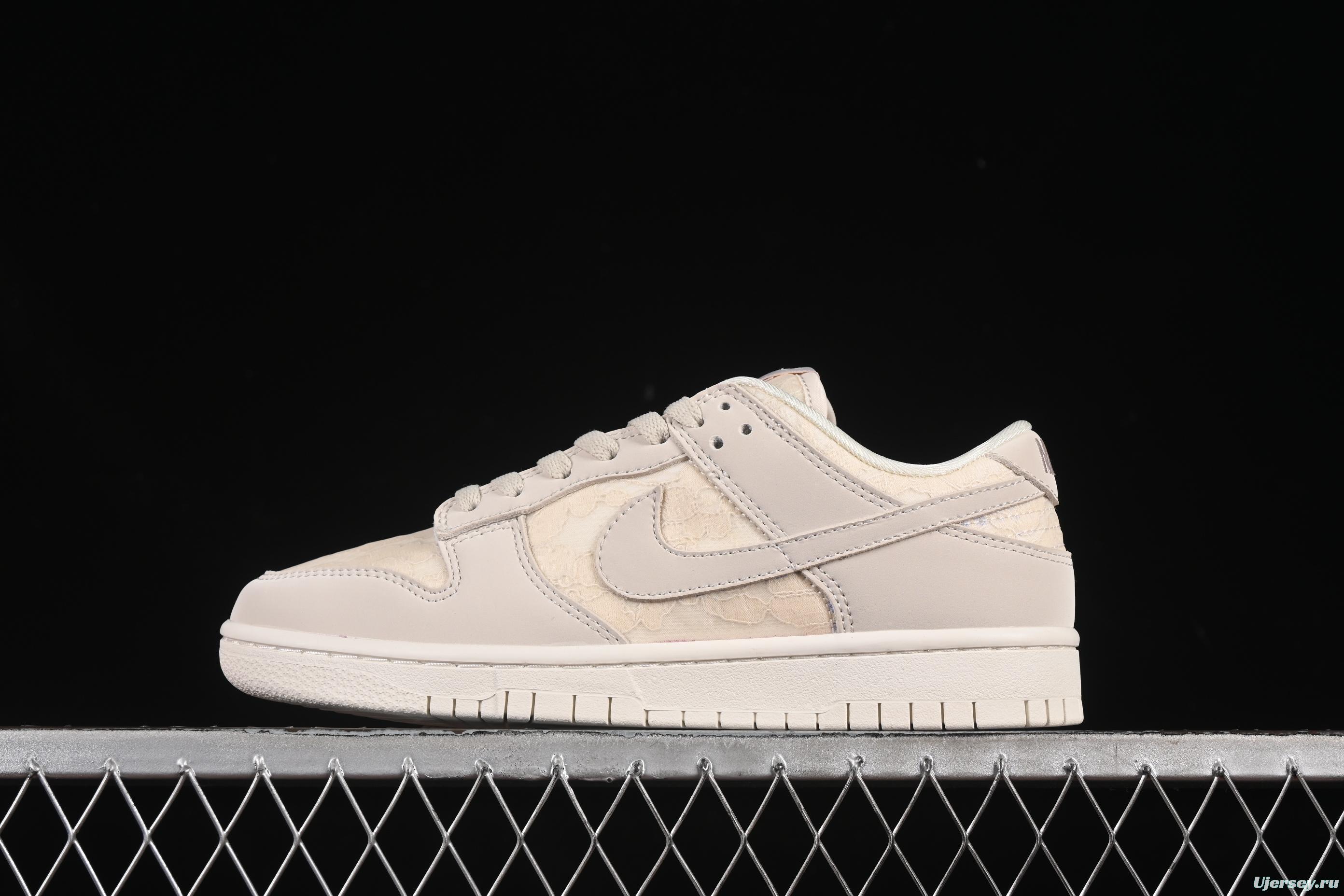 Nike SB Dunk Low Light Orewood Brown Lace Floral Skate Shoes - HJ5870-100