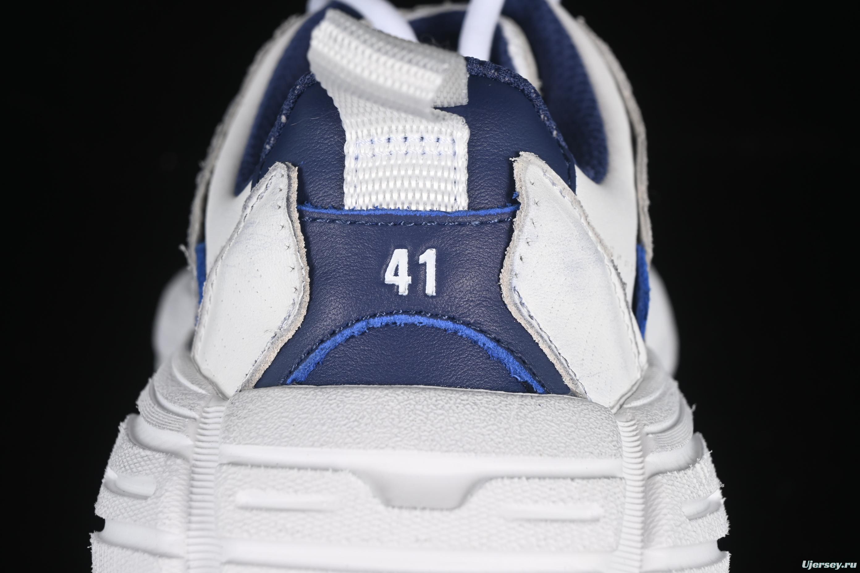 Balenciaga Monday Leather Round Toe Lace-Up Low Top Lifestyle Sneakers - WDWTS4090