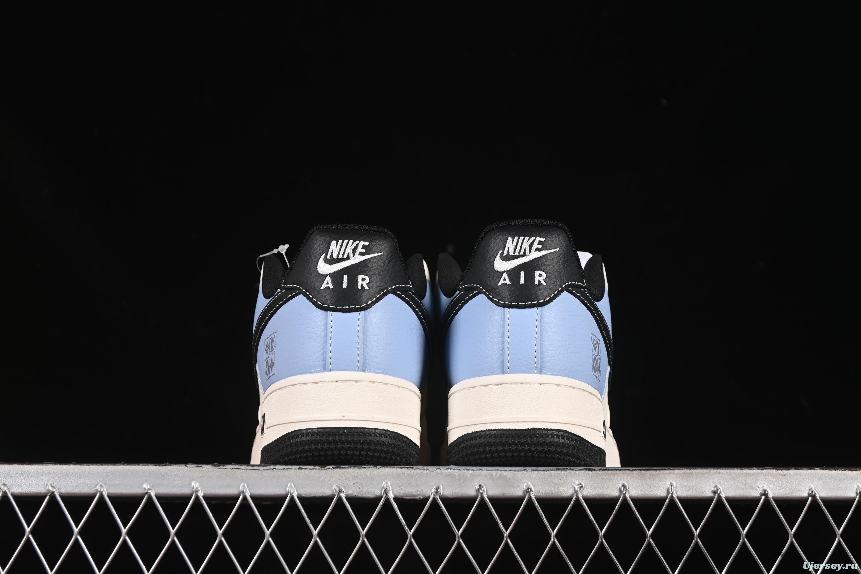 Nike Air Force 1 '07 Low LV Collaboration Black Water Blue Casual Sneakers - JJ2508-712