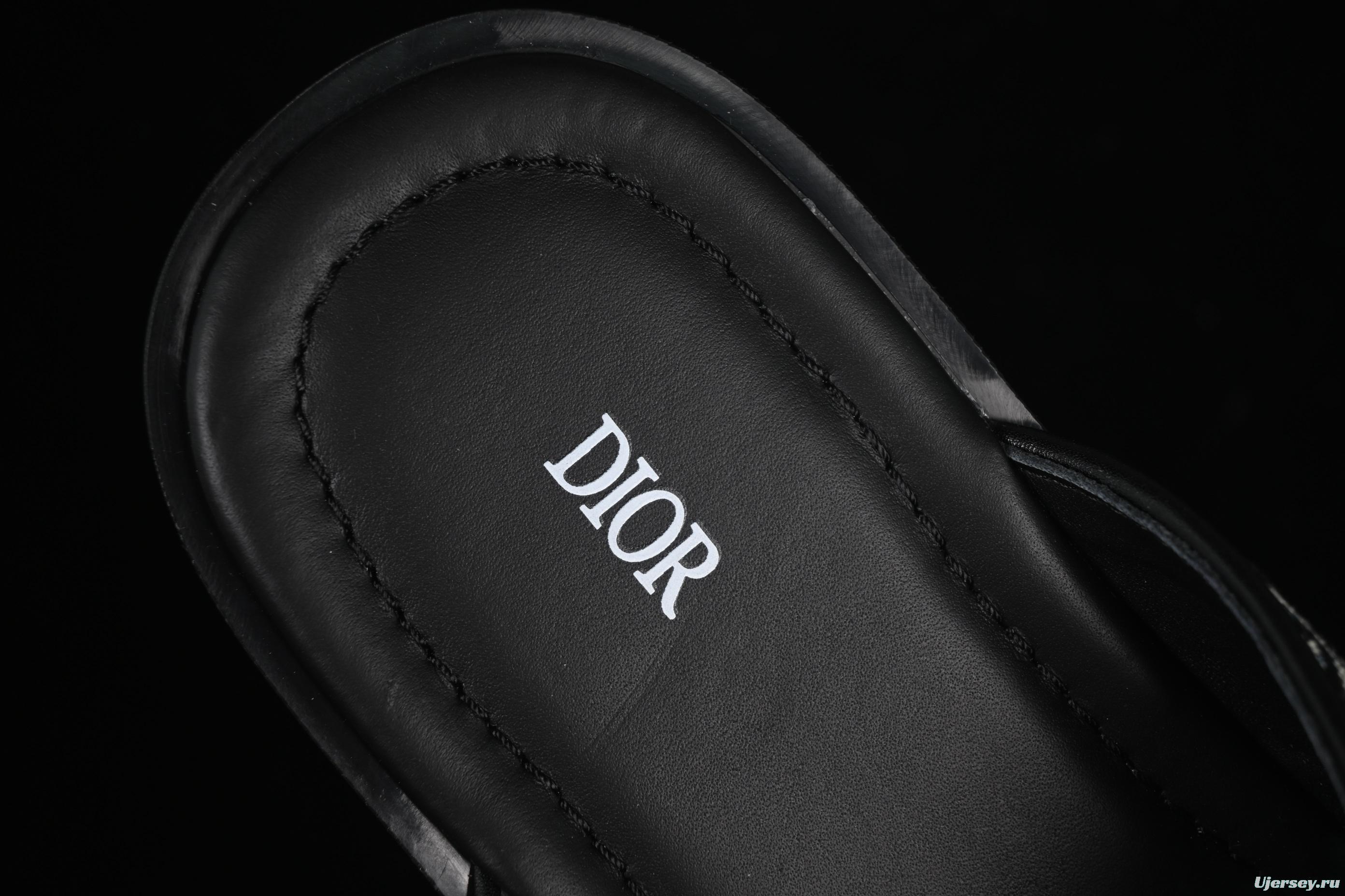 Dior Alias Oblique Summer Men's Slip-On Loafers with Cross Strap Design - 3SA126ZSA