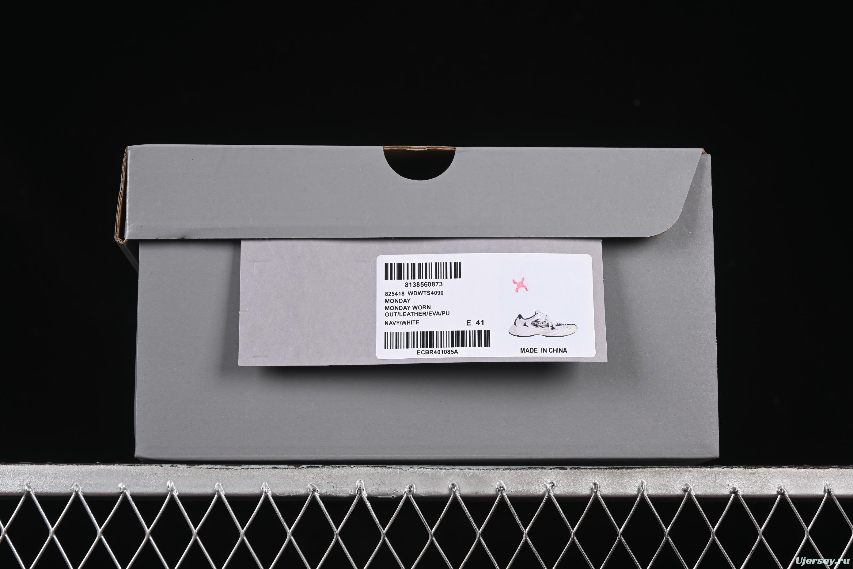 Balenciaga Monday Leather Round Toe Lace-Up Low Top Lifestyle Sneakers - WDWTS4090