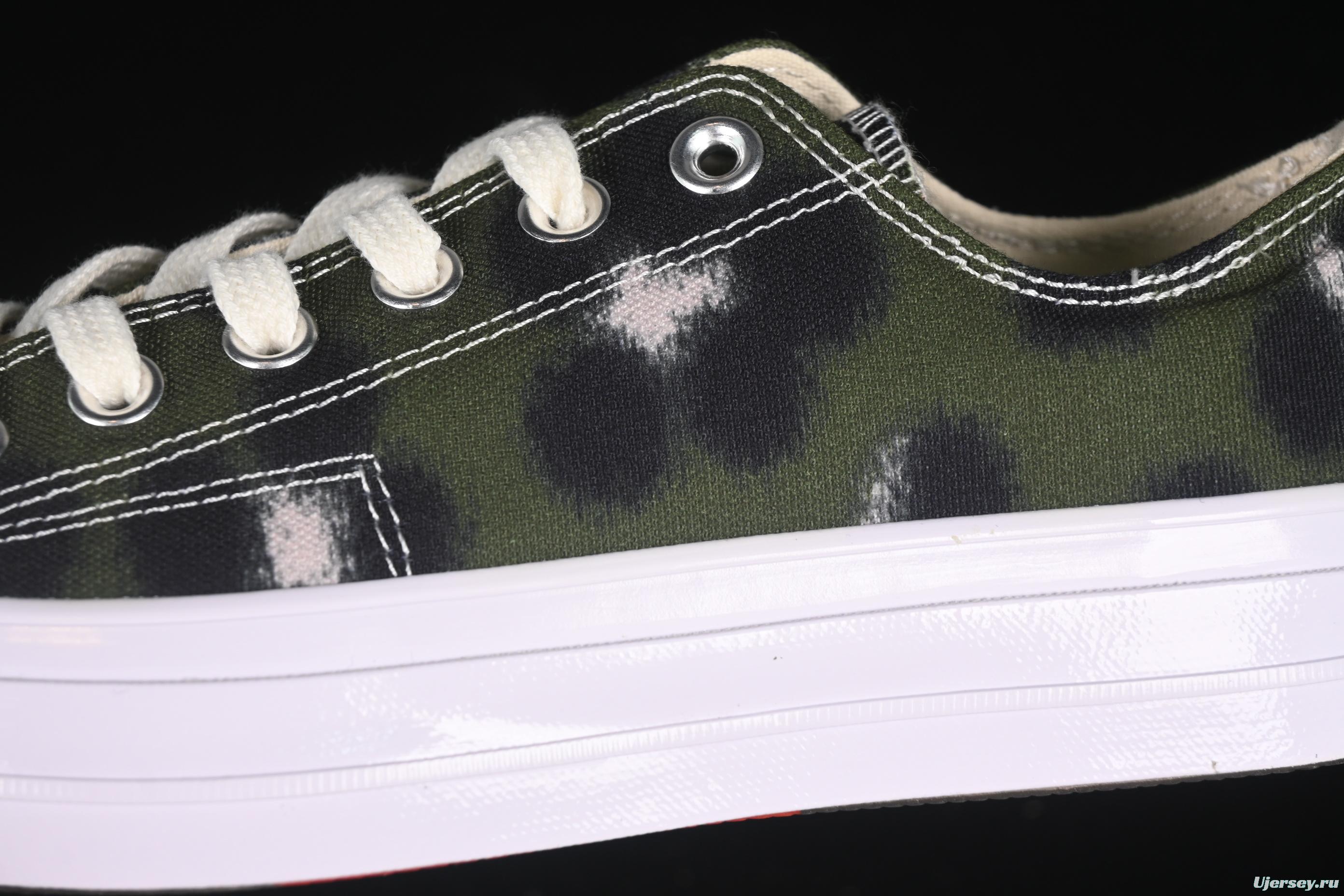 Kenzo Chuck Taylor Ox Hana Leopard Cypress Low Top Casual Sneakers - A16291C