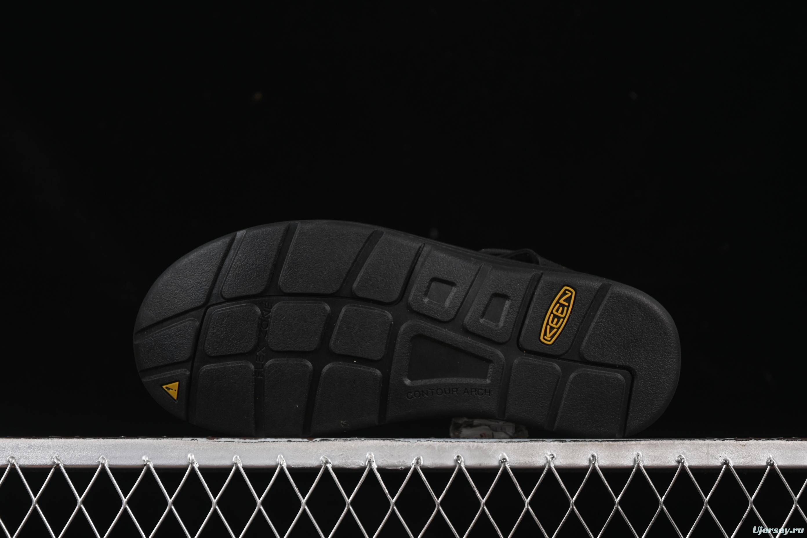 Keen Uneek Flat-M Woven Elastic Strap Casual Outdoor Water Sandals - 1014097 BLACK