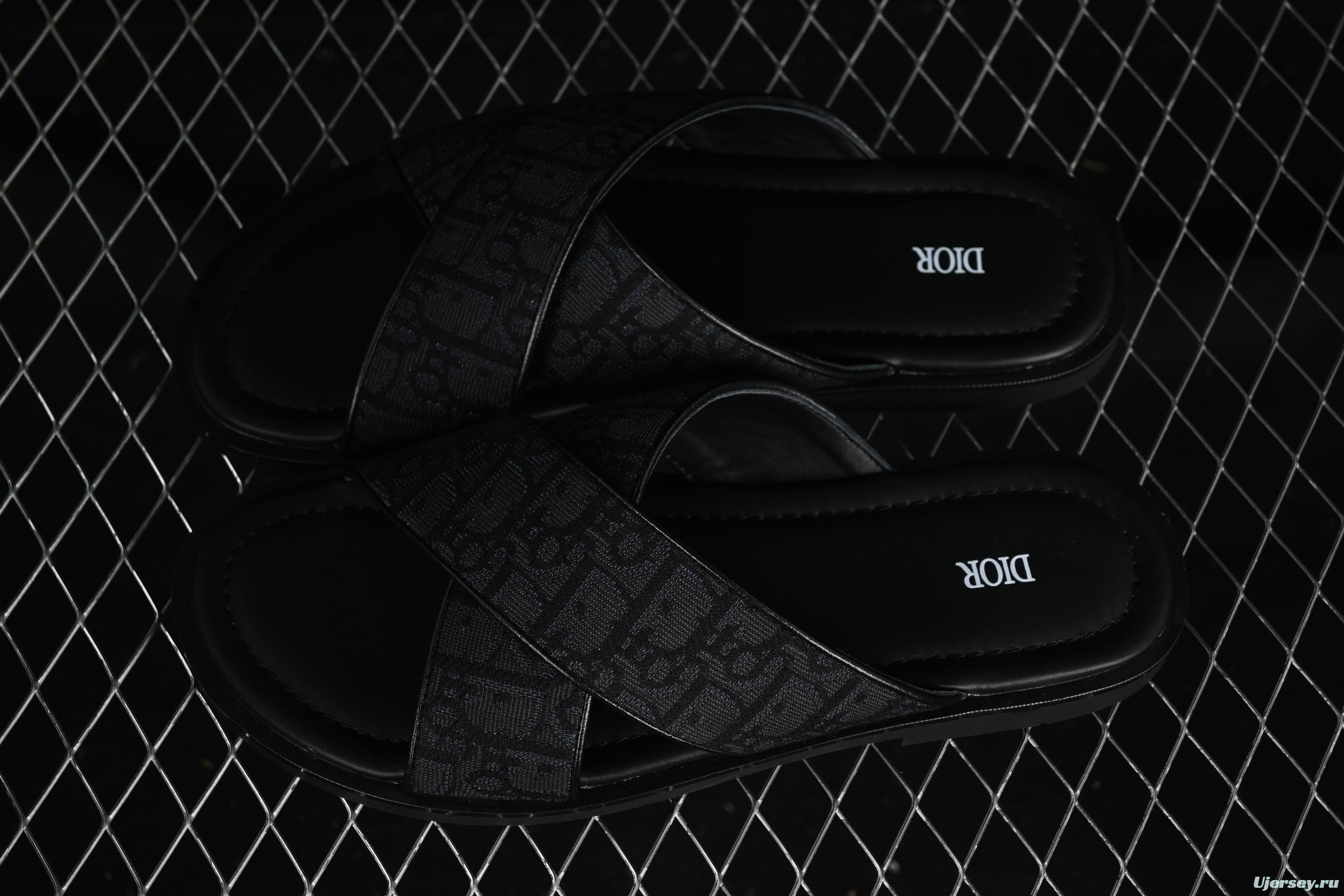 Dior Alias Oblique Summer Men's Lace-Up Casual Sandals with Cross-Strap Design - 3SA126ZSA