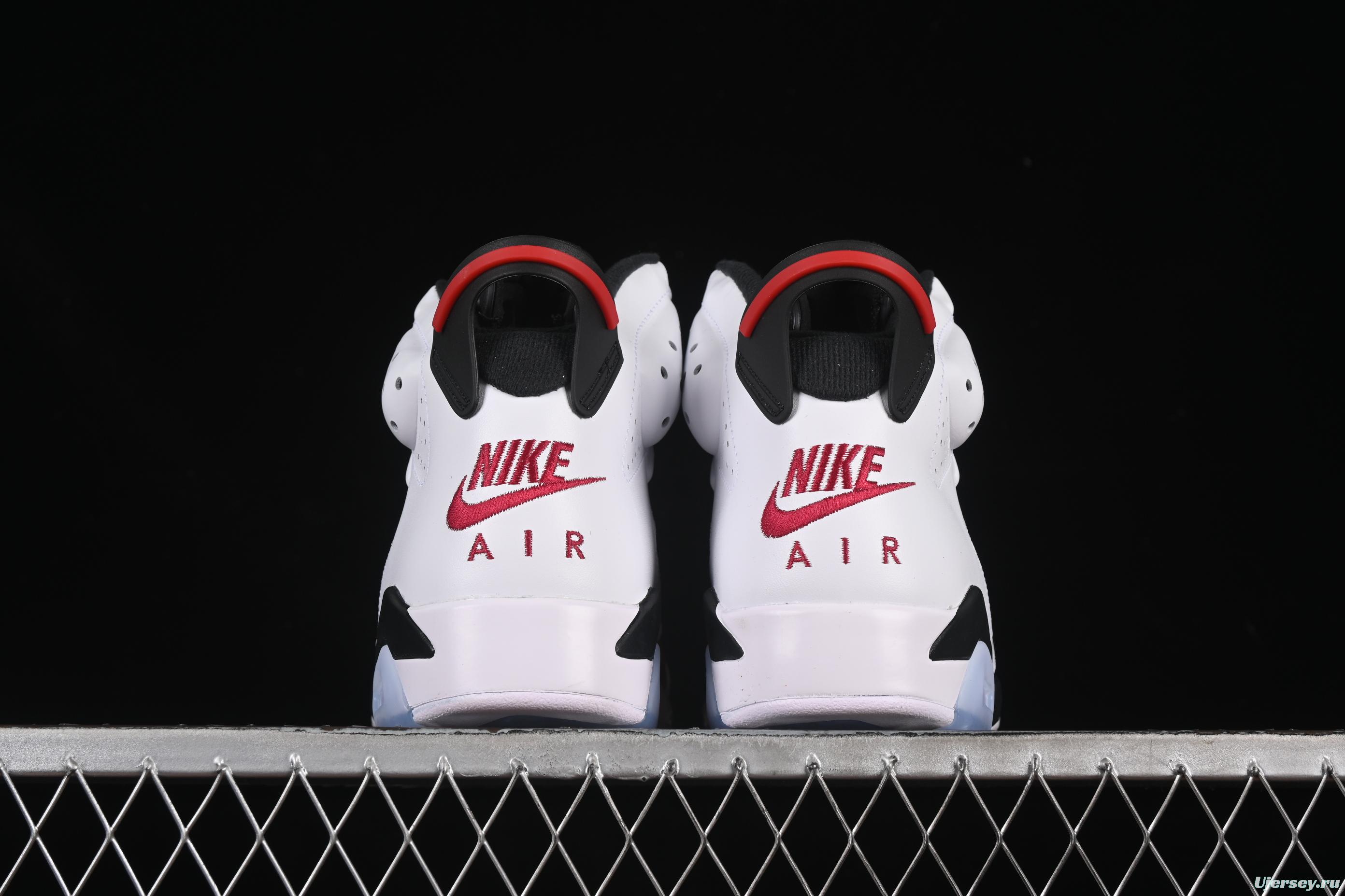 Nike Air Jordan 6 Retro High Basketball Shoes in Carmine White Red - CT8529-106