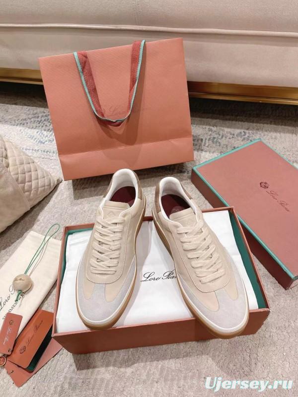 2025 Unisex Le Parmentier White Beige Soft Cow Leather Sneakers Advanced Craftsmanship LY00320(F)/LY00330(M)
