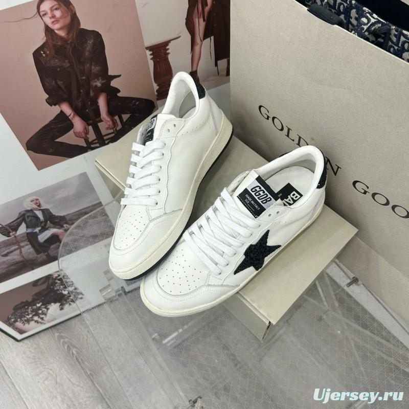 2024 Unisex GGDB White Black Leather Low Top Sneakers MJ00260