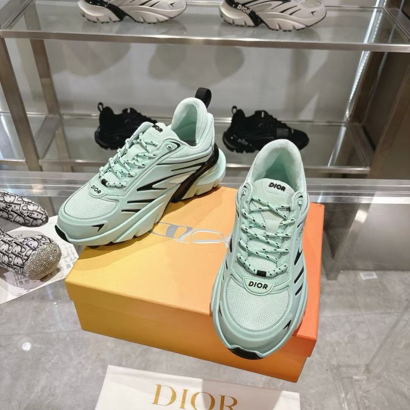 2024 Unisex Dior mint mesh leather sneakers MJ00360