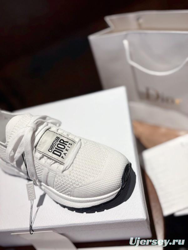 2025 Women Dior White Flyknit Sneakers LY00260