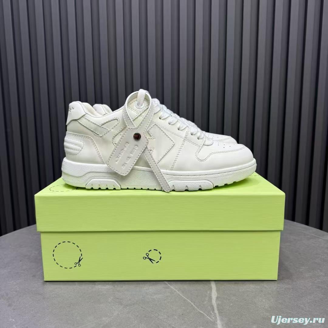 2025 Unisex Off-White White Leather Sneakers KFY00320