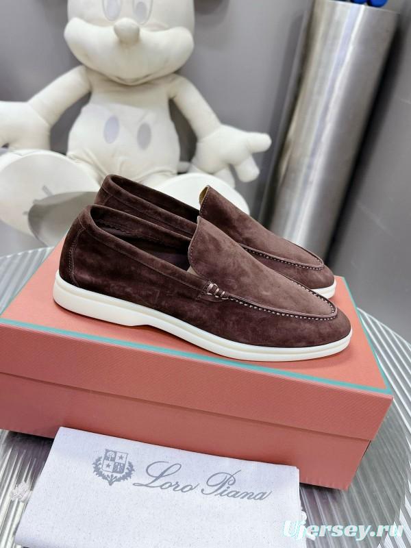 2024 Men LP Brown Suede Loafers MJ00270