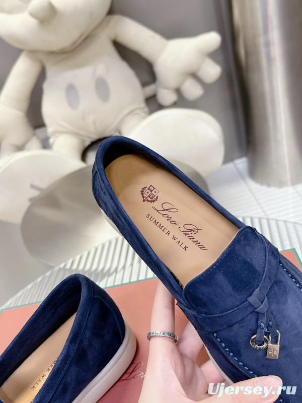 2024 Men LP Navy Suede Loafers