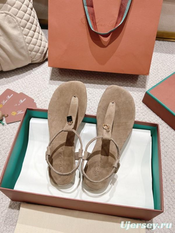 2025 Women LP Beige Suede Sandals LY00360