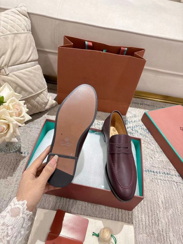 2025 Women LP Purple Leather Loafers LY00340(F)