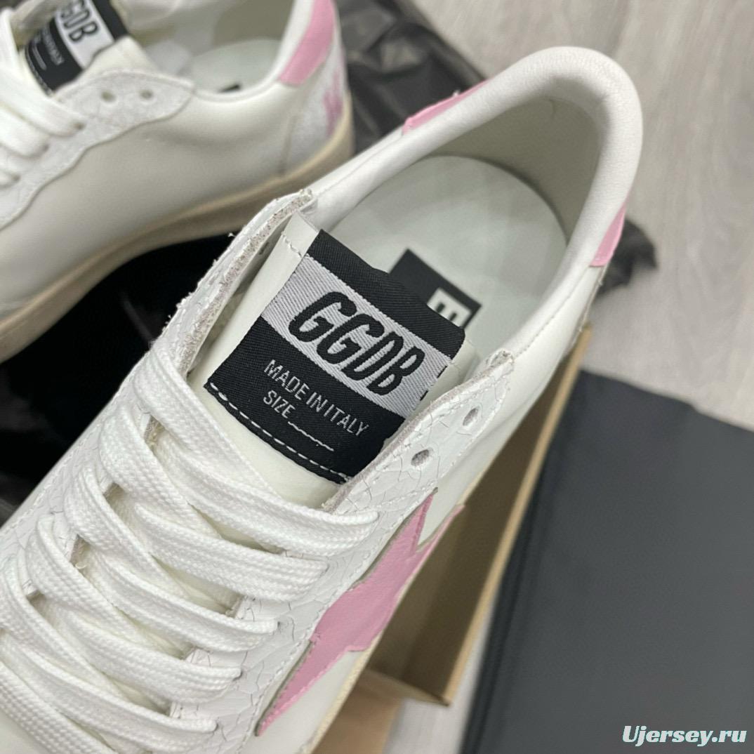 2024 Unisex GGDB White Pink Leather Sneakers MJ00260